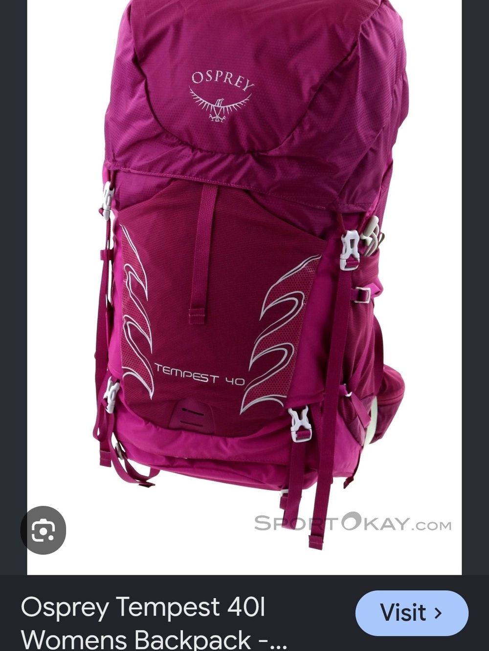Osprey Tempest 40 Women's Backpack — Magenta